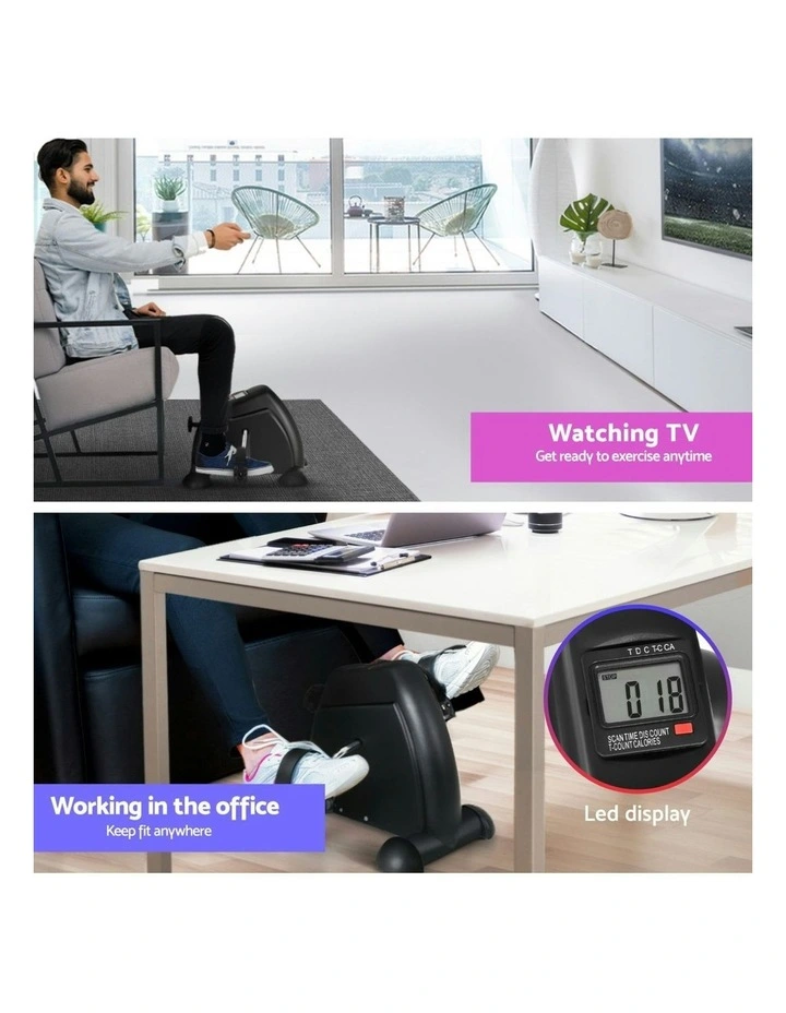 Electric Standing Desk with Mini Pedal Exercise Bike in Black image 6