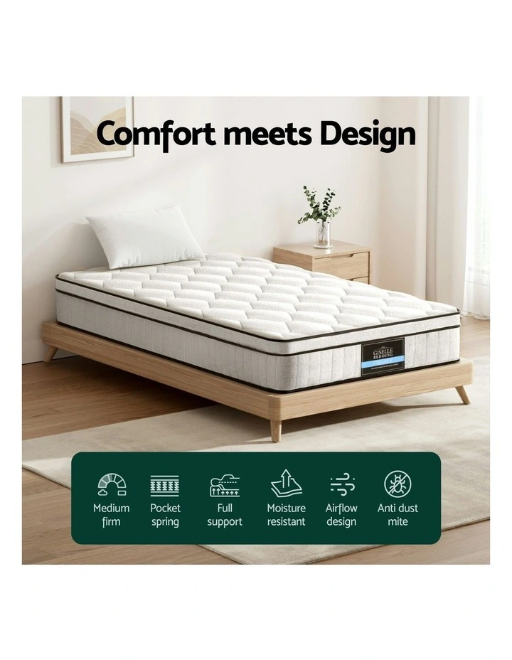 Single Size Mattress 22cm in White image 5