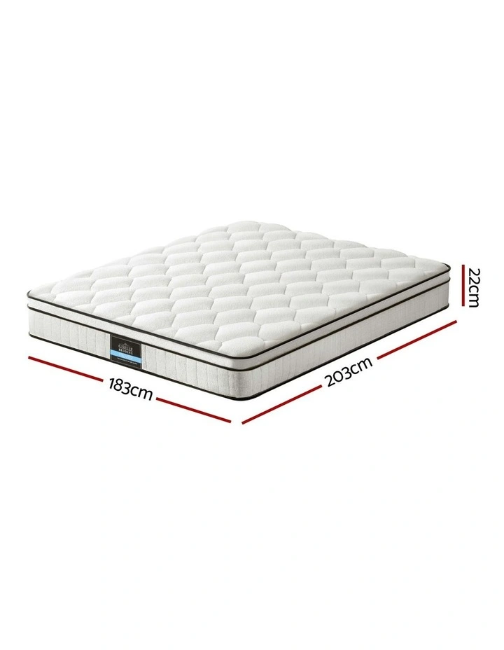 King Size Mattress 22cm in White image 4