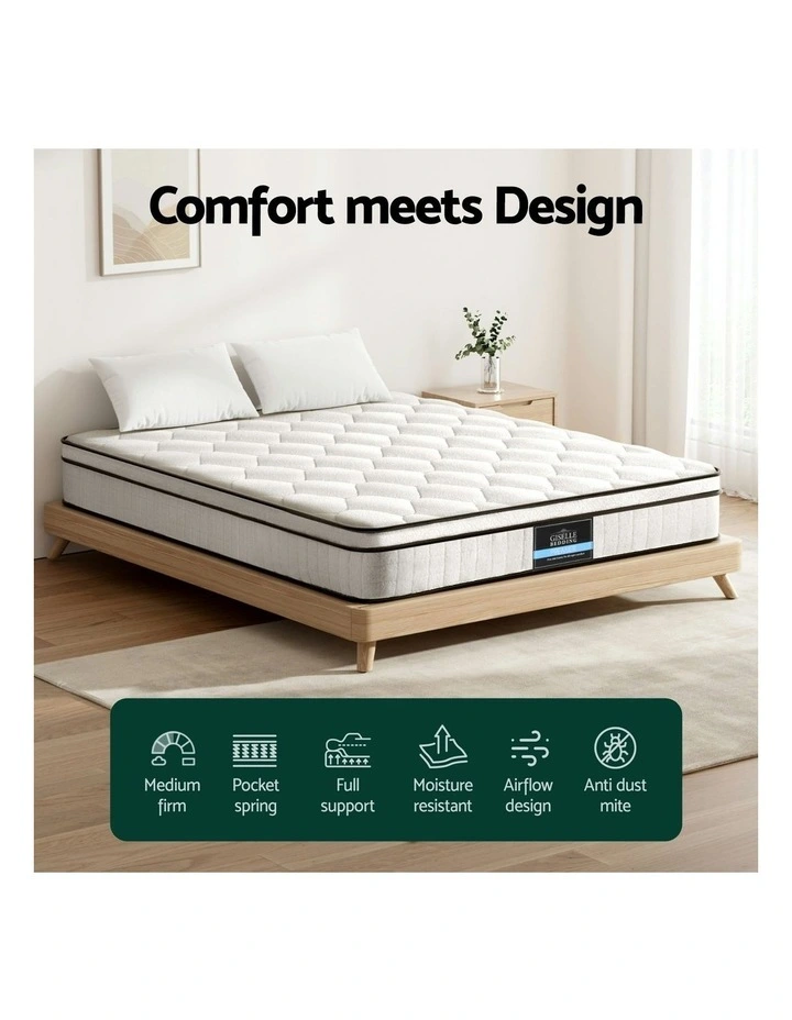King Size Mattress 22cm in White image 5