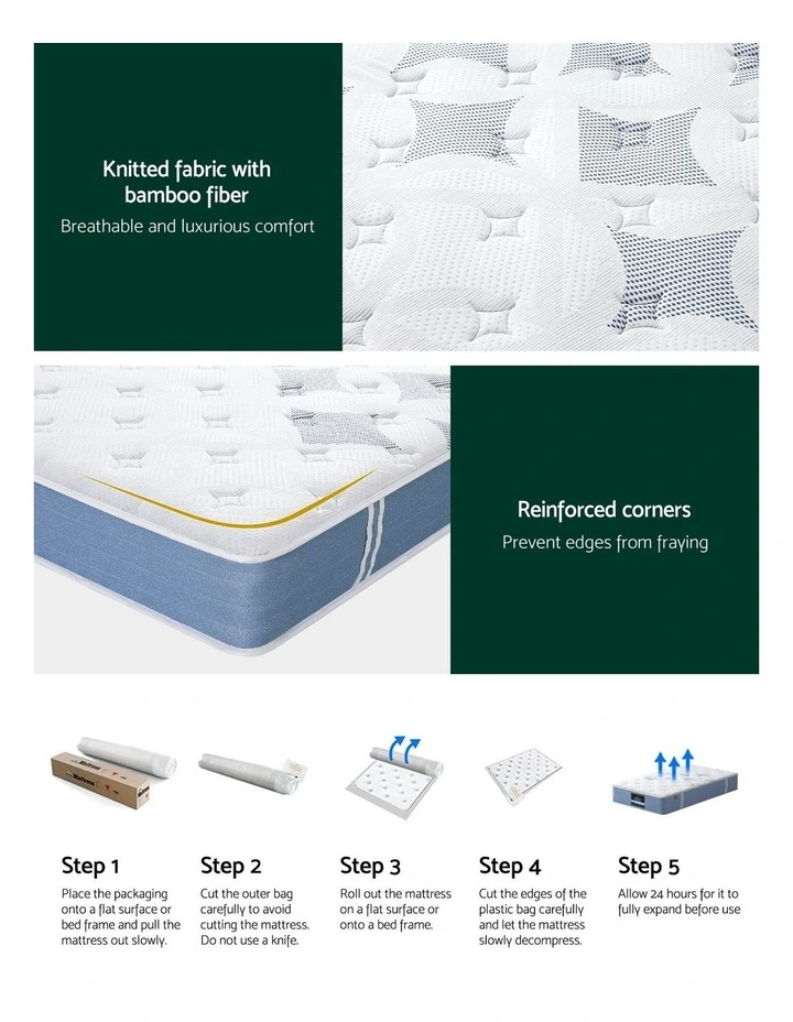 King Single Bed Mattresses in White image 4