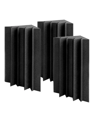 Corner Bass Studio Acoustic Foam Sound Absorption Treatment 60 Pieces in Black