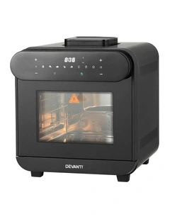 Steam Air Fryer Oven (15L W/ LCD Touch 1600W) in Black