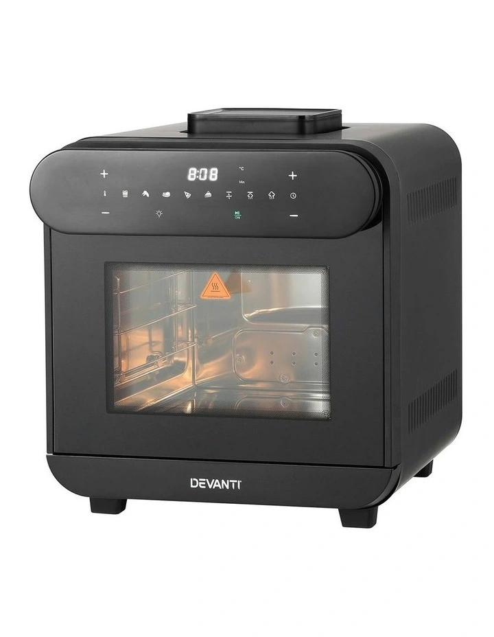 Steam Air Fryer Oven (15L W/ LCD Touch 1600W) in Black image 1