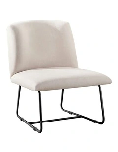 Accent Armchair Cross Leg in Beige