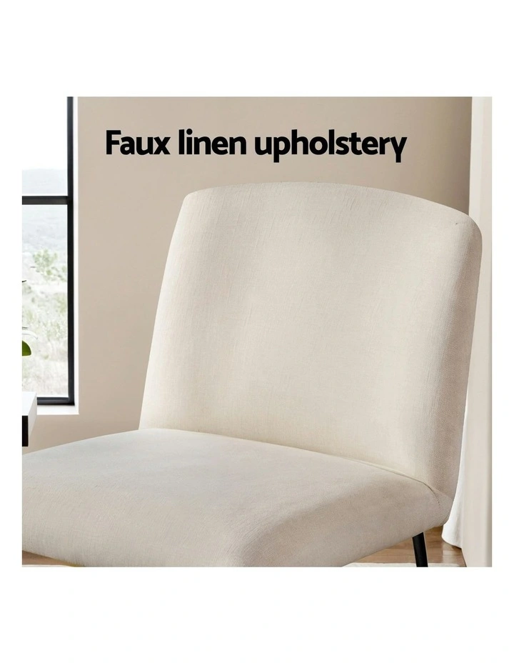 Accent Armchair Cross Leg in Beige image 6