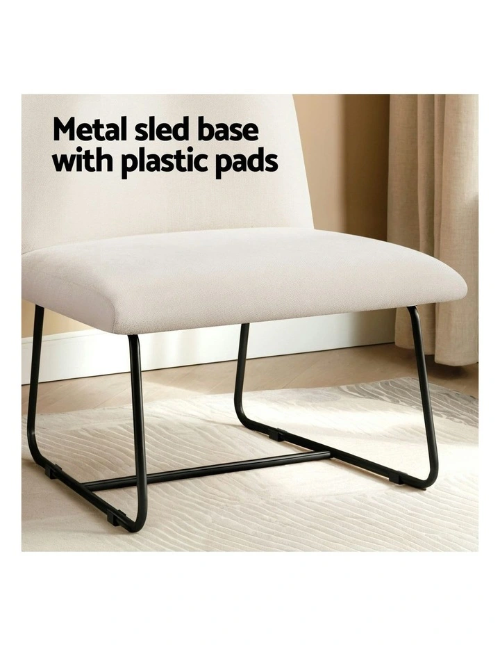 Accent Armchair Cross Leg in Beige image 7