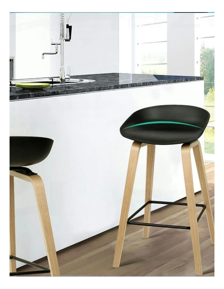 Wooden Bar Stools in Black image 5