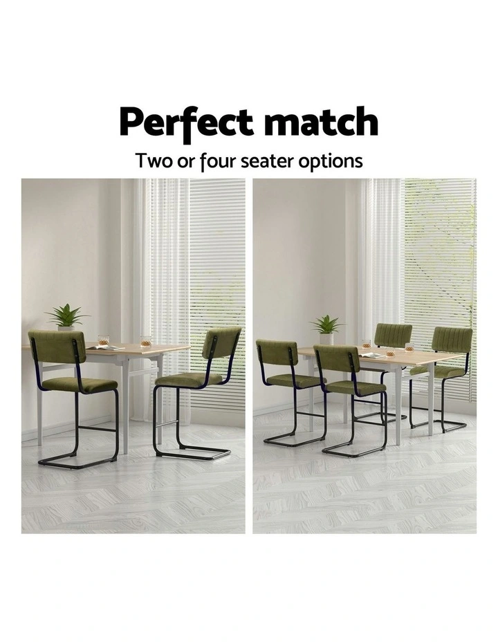 Bar Stools Velvet Chairs x4 in Green image 7