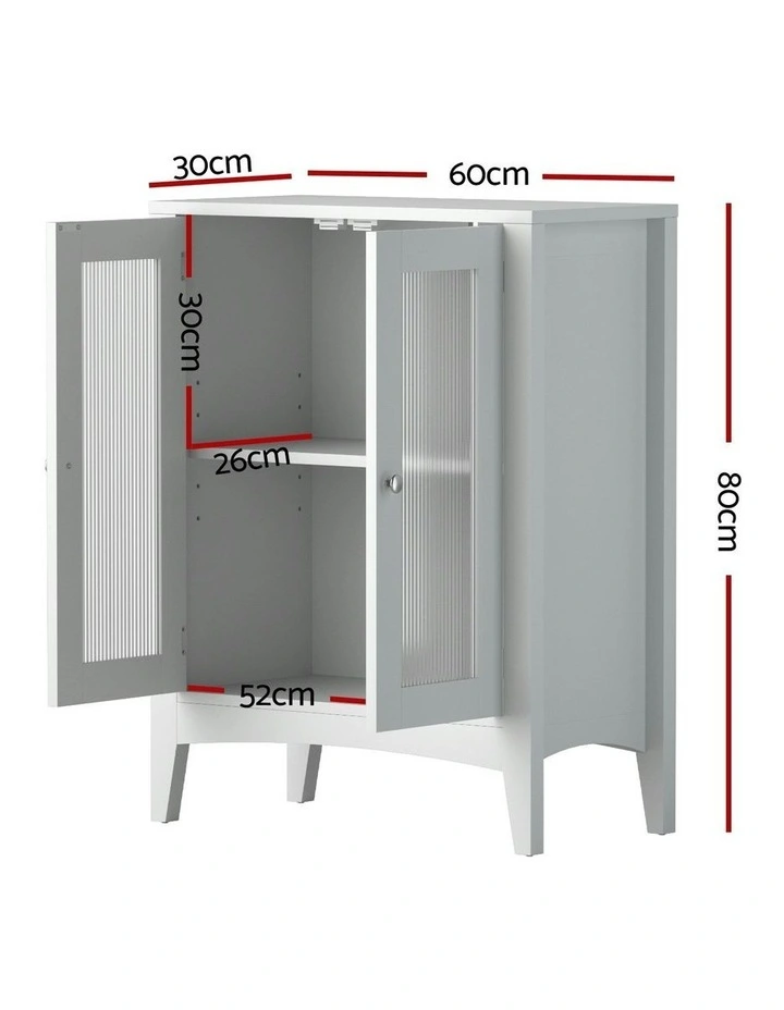 Bathroom Buffet Sideboard 80cm in White image 4