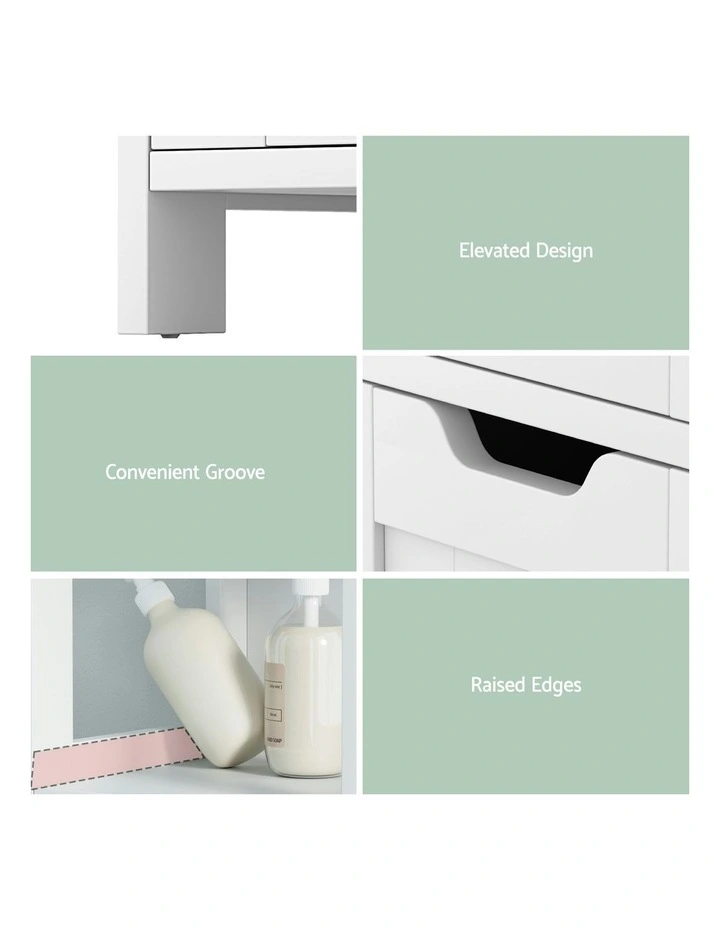 Bathroom Storage Cabinet 89cm in White image 6