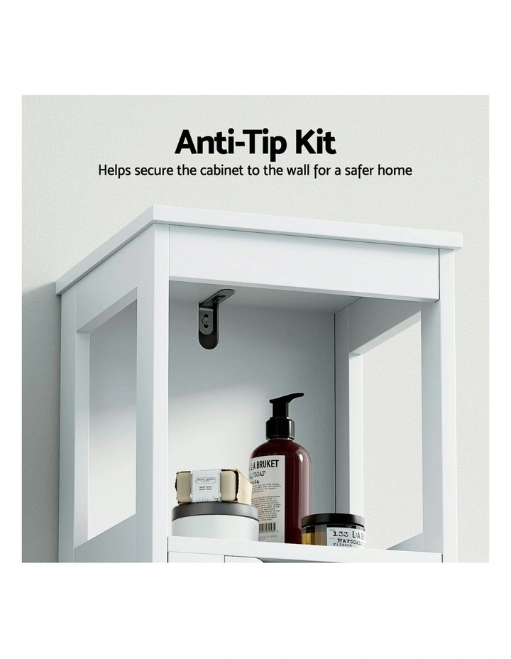 Bathroom Storage Cabinet 89cm in White image 7