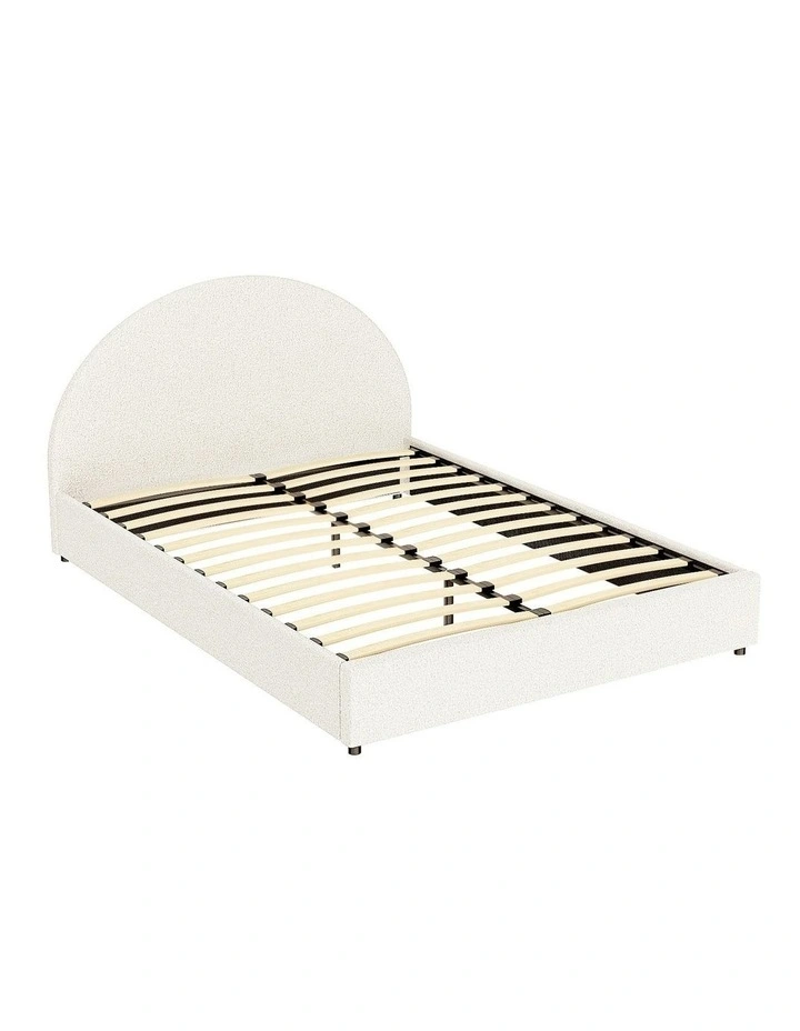 Gas Lift Strorage Bed Frame in Beige image 2