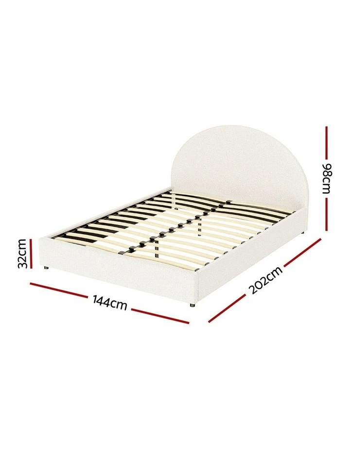 Gas Lift Strorage Bed Frame in Beige image 4