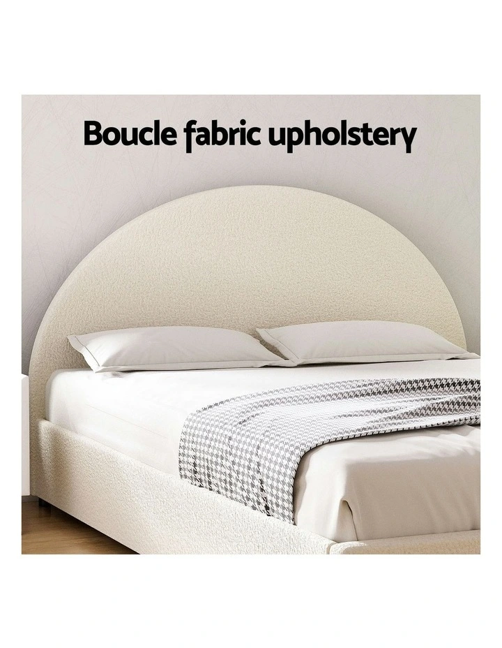 Gas Lift Strorage Bed Frame in Beige image 5