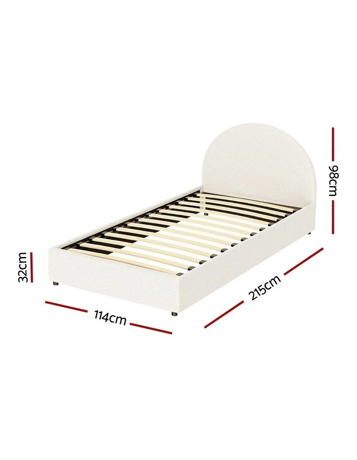 Gas Lift Strorage King Bed Frame in Beige image 4