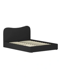 Queen Size Boucle Bed Frame in Black