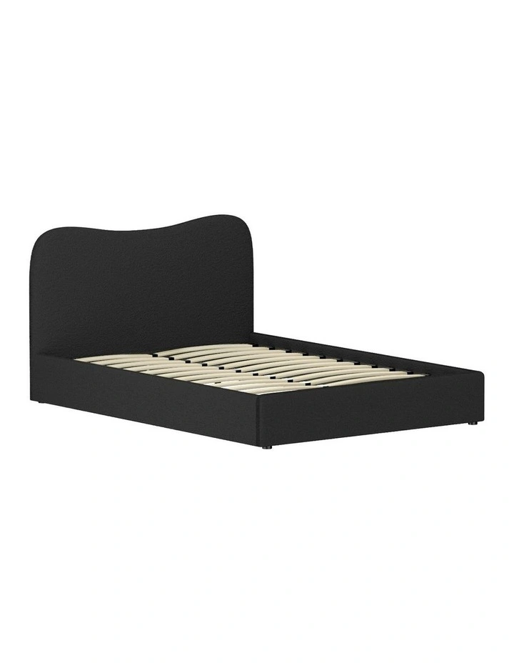 Double Size Boucle Bed Frame in Black image 1