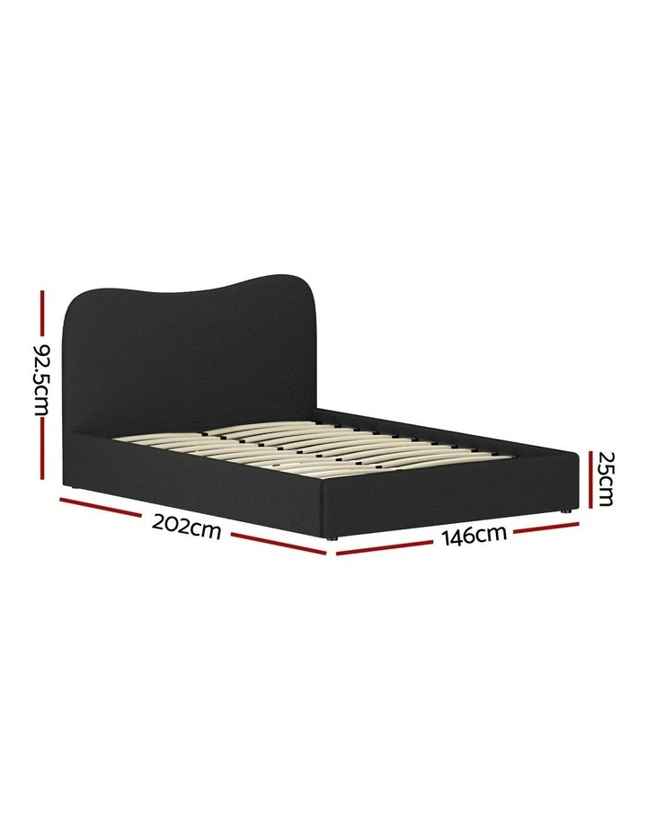 Double Size Boucle Bed Frame in Black image 4