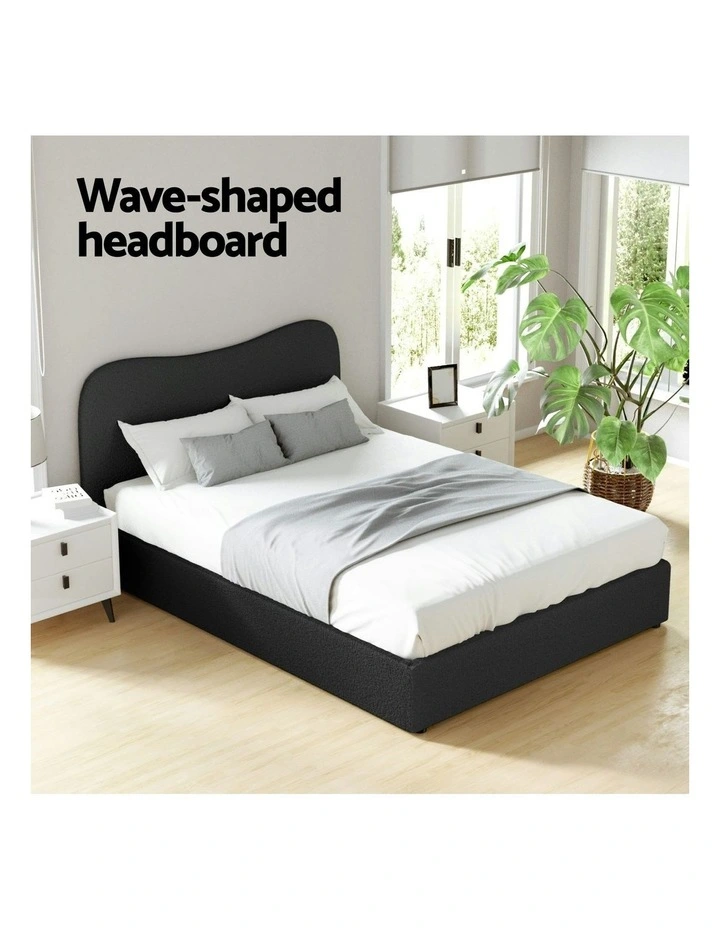 Double Size Boucle Bed Frame in Black image 6
