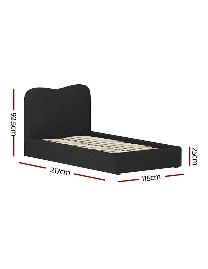 King Single Size Bed Frame in Black image 4