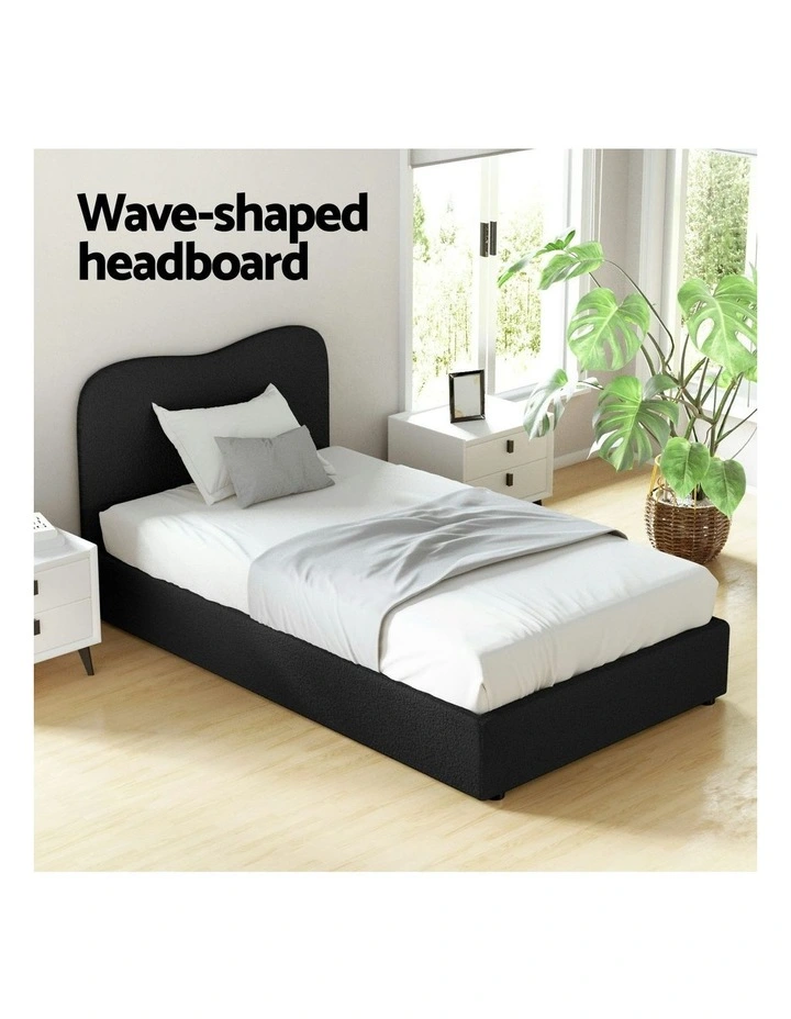 King Single Size Bed Frame in Black image 7