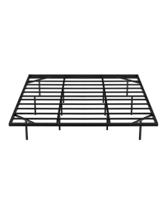 Floating Metal King Bed Frame in Black