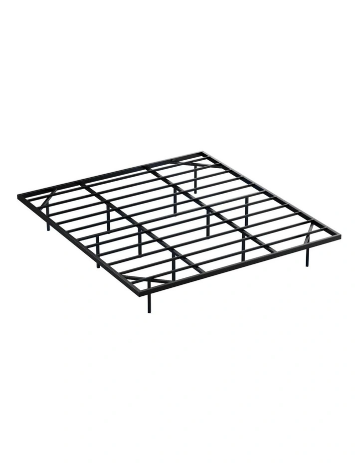 Floating Metal King Bed Frame in Black image 2
