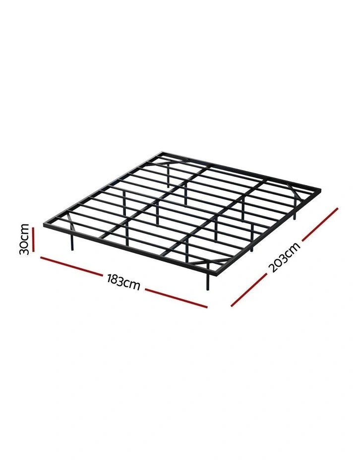 Floating Metal King Bed Frame in Black image 4