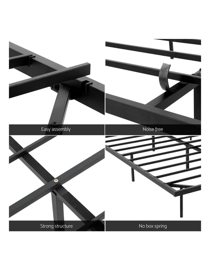 Floating Metal Bed Frame in Black image 7