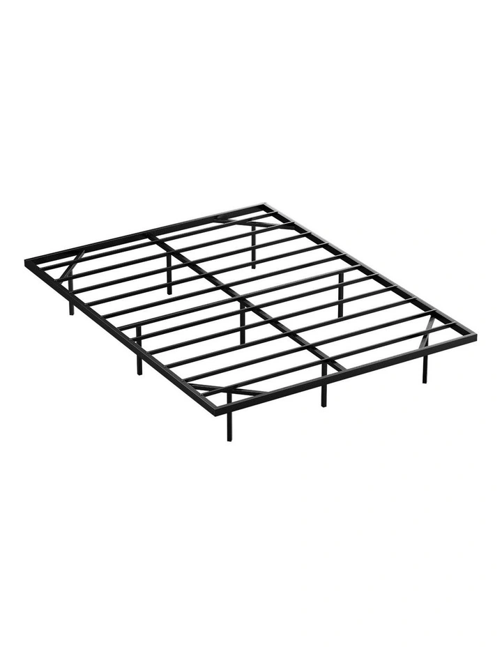 Floating Metal Queen Bed Frame in Black image 2