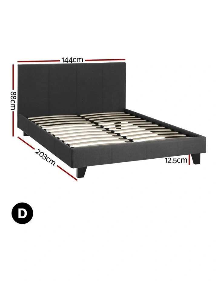 Artiss Bed Frame Double Size Charcoal NEO image 4