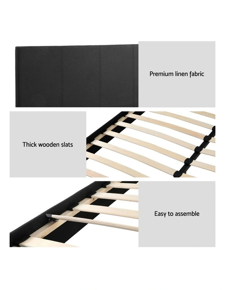 Artiss Bed Frame Double Size Charcoal NEO image 7