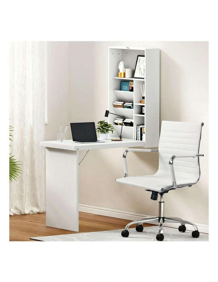 Computer Desk Office Chair Set in White image 3