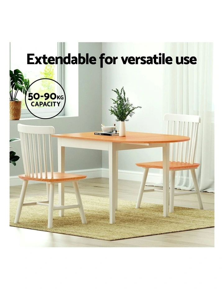 Dining Table Extendable 1.1M in Beige image 5