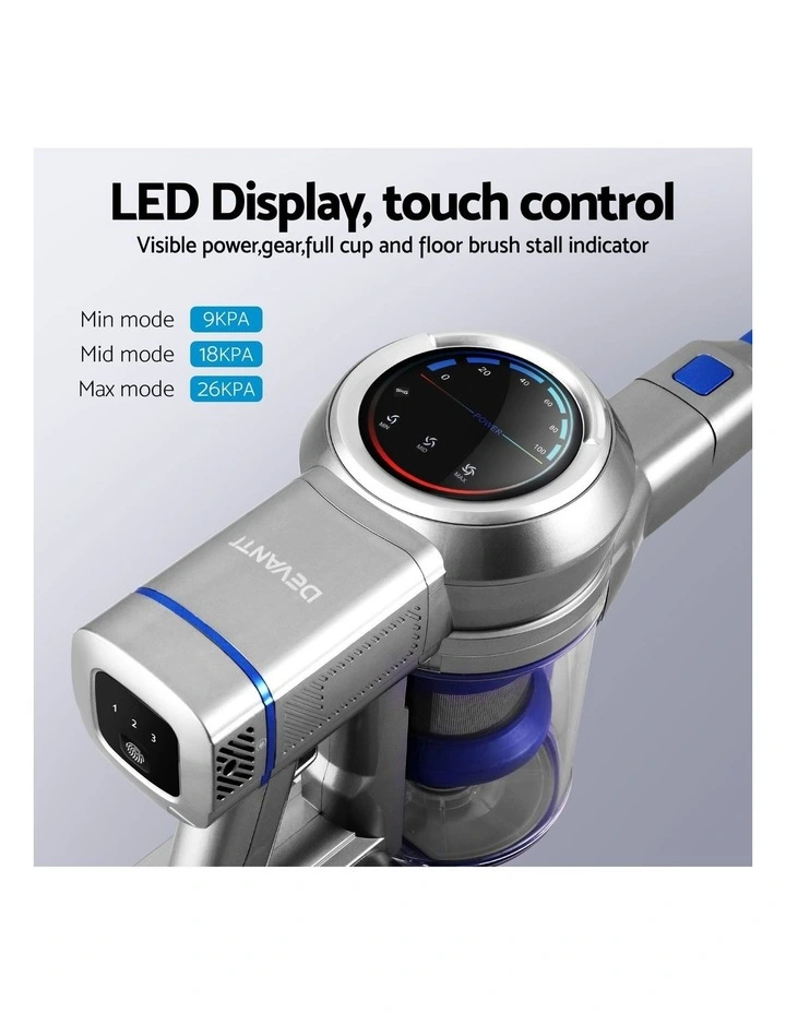 Cordless Self-Standing Stick Vacuum Cleaner 300W in Blue image 2