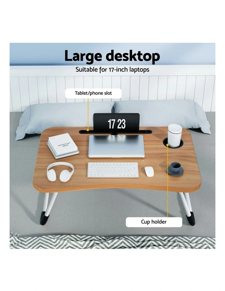 Foldable Laptop Desk in Oak image 5