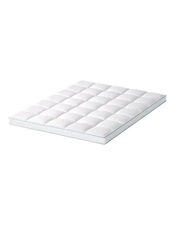Bamboo Topper Queen Pillowtop Mattress 10cm in White