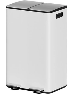 Pedal Bins Rubbish Bin Dual Compartment Waste Recycle Dustbins 60L