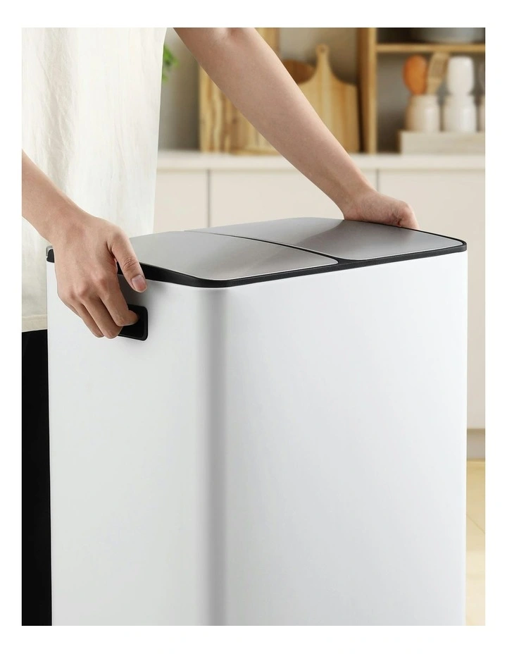 Pedal Bins Rubbish Bin Dual Compartment Waste Recycle Dustbins 60L image 6