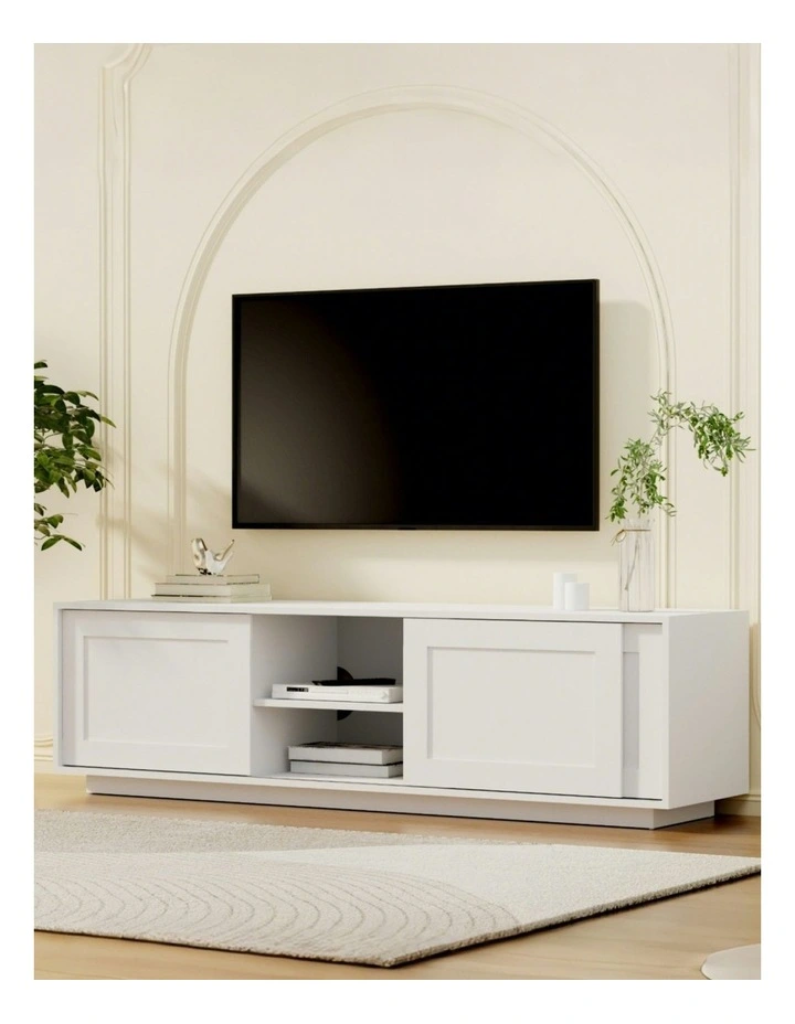 TV Unit Entertainment Unit Storage Cabinet 160cm in White image 3