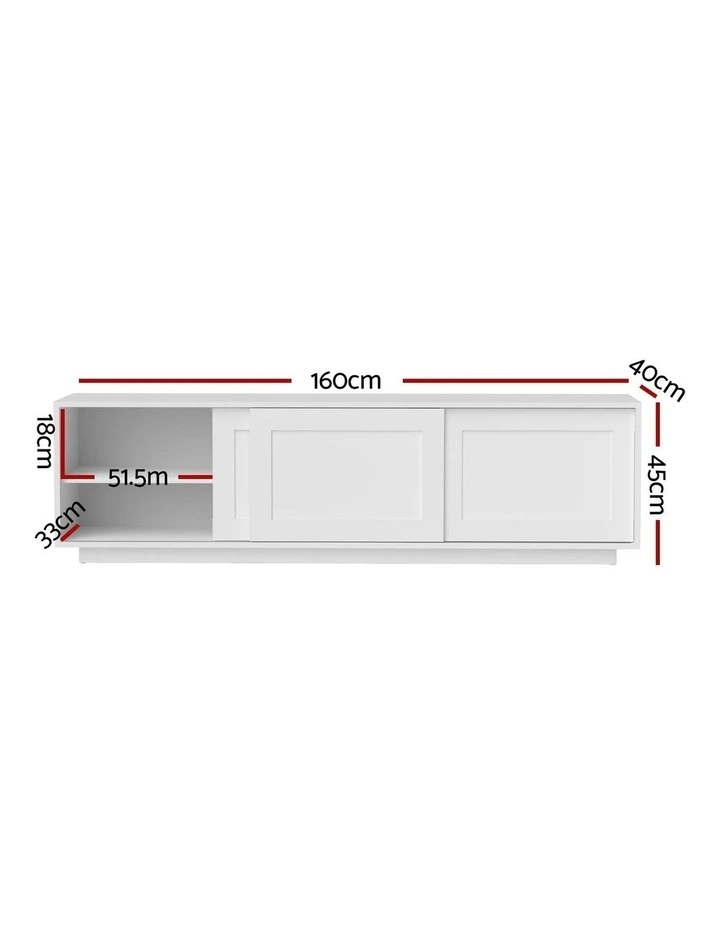 TV Unit Entertainment Unit Storage Cabinet 160cm in White image 4