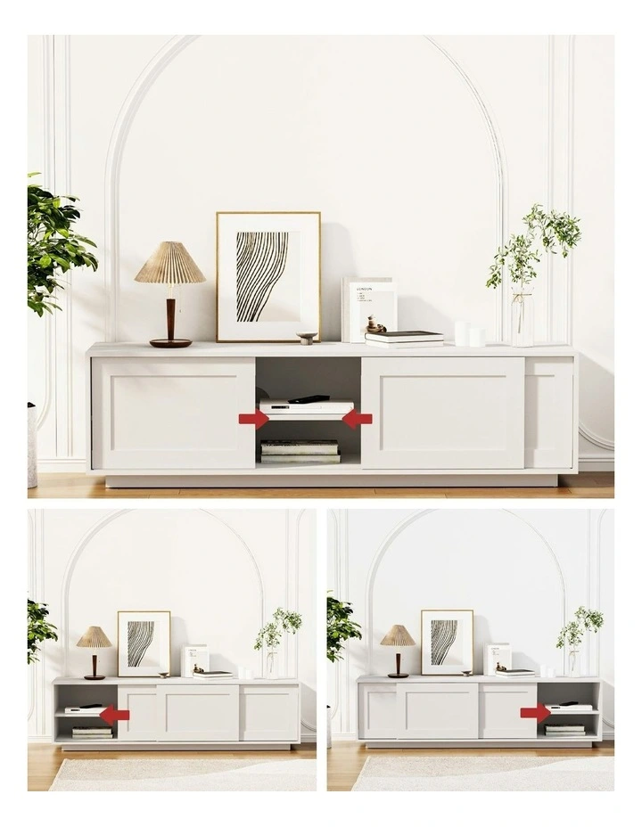 TV Unit Entertainment Unit Storage Cabinet 160cm in White image 5