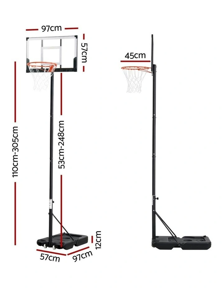 Portable Basketball Hoop with Knob 3.05M image 4