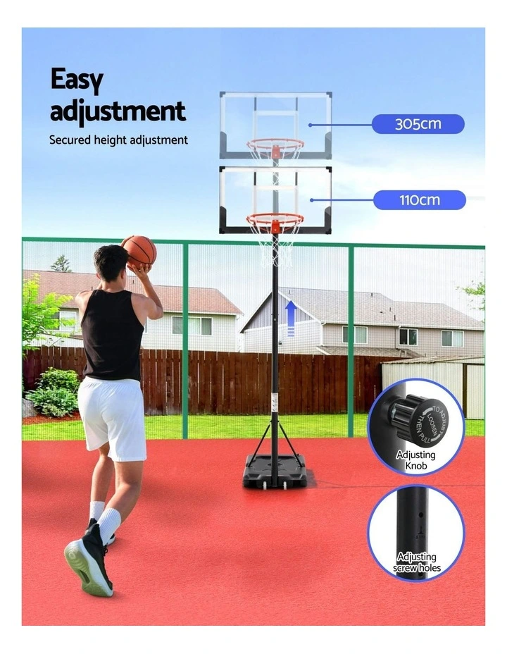 Portable Basketball Hoop with Knob 3.05M image 7