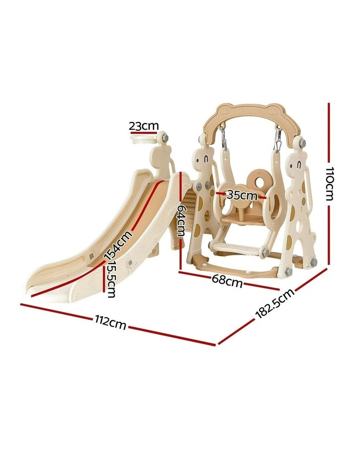 Slide Swing Toy Set 160cm in Beige image 4