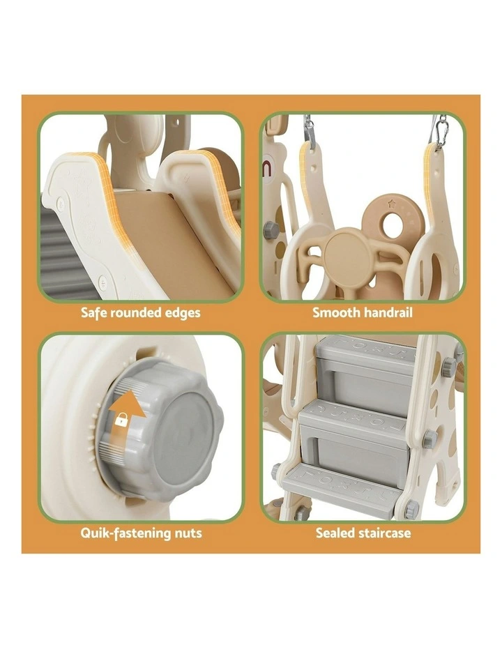 Slide Swing Toy Set 160cm in Beige image 7