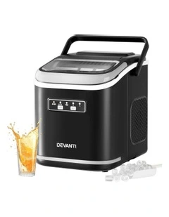 Portable Ice Maker Machine with Self Cleaning 12kg 1.3L in Black