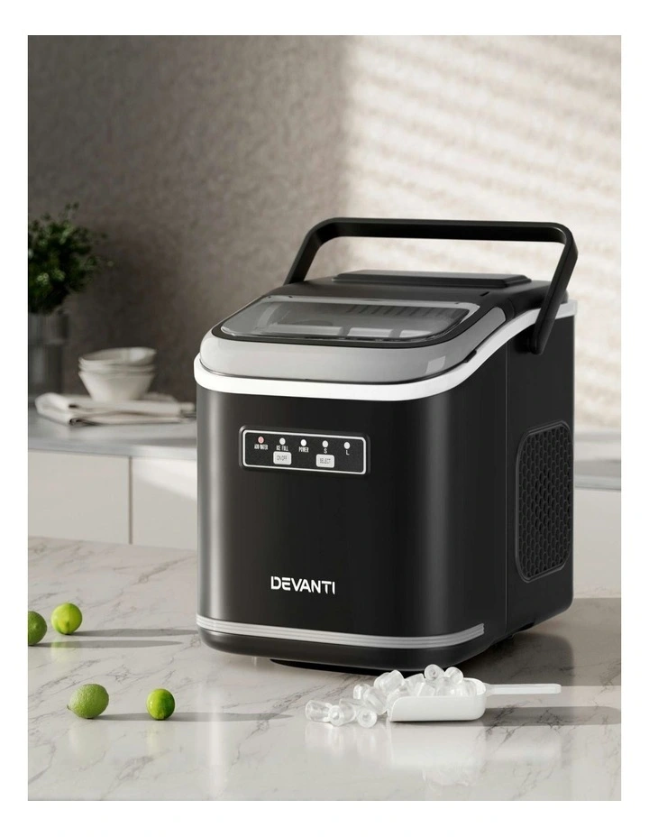Portable Ice Maker Machine with Self Cleaning 12kg 1.3L in Black image 3