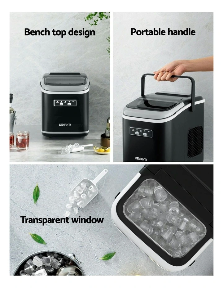Portable Ice Maker Machine with Self Cleaning 12kg 1.3L in Black image 6